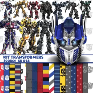 Kit Scrapbook e Cliparts Transformers