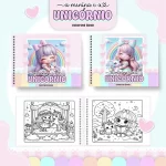 Livro de Colorir Menina e Unicórnio Pdf