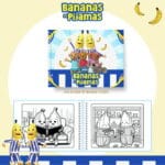 Livro de Colorir Pintar Bananas de Pijama