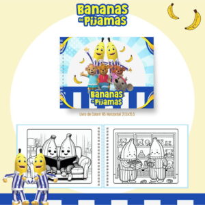 Livro de Colorir Pintar Bananas de Pijama