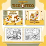 Livro de Colorir Tico e Teco Para Imprimir