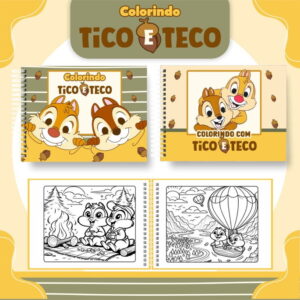 Livro de Colorir Tico e Teco Para Imprimir