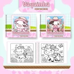 Livro de Colorir Vaquinhas Cute Para Imprimir