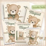 Livro do Bebe Personalizado Caderneta Ursinho