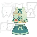 Molde Bata E Short Infantil Feminina