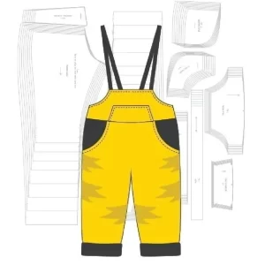 Molde Calça Jardineira Infantil