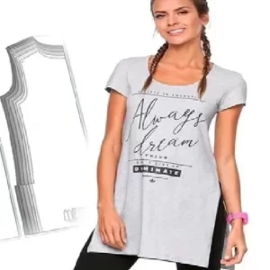 Molde Camiseta Longline Feminina