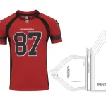 Molde Camiseta de Futebol Raglan