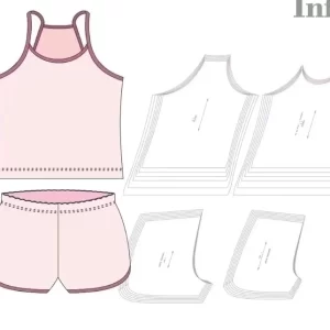 Molde Conjunto Baby Doll Infantil