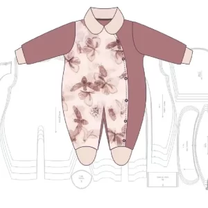 Molde Macacão Aberto Na Lateral Bebê