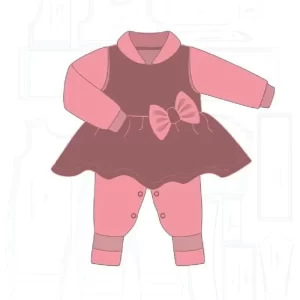 Molde Macacão Com Vestido Bebê