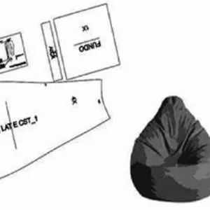 Molde Puf Pera Para Imprimir