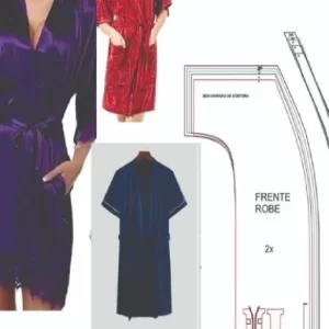 Molde Robe Roupão Saída Banho Unisex