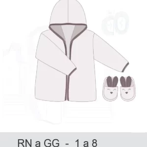 Molde Roupão e Pantufa Bebê E Infantil