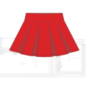 Molde Saia Pregueada Colegial Infantil