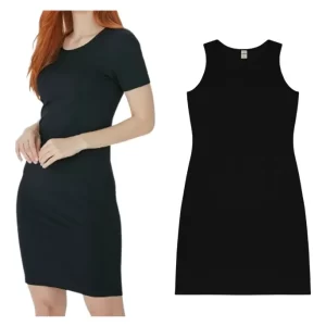 Molde Vestido Tubinho Manga Curta Ou Regata