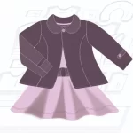 Molde Vestido Com Casaco Infantil