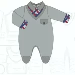 Molde de Macacão de Bebe Para Imprimir