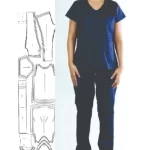 Molde de Pijama Cirurgico Feminino Para Imprimir