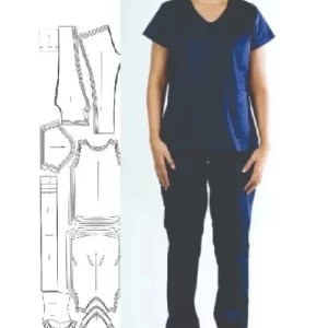 Molde de Pijama Cirurgico Feminino Para Imprimir