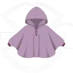 Molde de Poncho Com Capuz Para Bebe