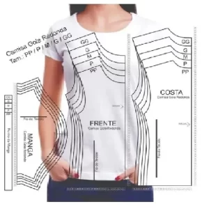 Molde t shirt Camiseta Feminina