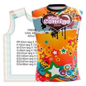 Moldes de abadás para carnaval com 50 artes para sublimação e gabarito de costura digital