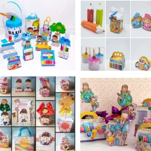 Pack com 4 kits digitais Pintando o 7 para corte personalizado.