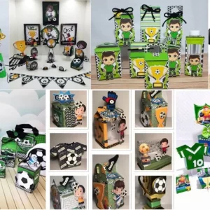 Kit digital arquivo de corte Futebol para decoração personalizada.
