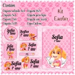 Etiqueta Escolar Skye Patrulha Canina
