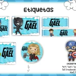 Etiqueta Escolar Super Herois Para Imprimir