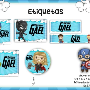 Etiqueta Escolar Super Heróis Para Imprimir – etiquetas escolares para material personalizadas com tema Super Heróis.