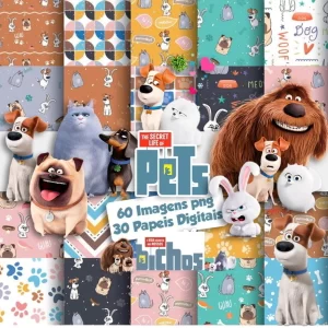 Scrapbook Cliparts Pets A Vida Secreta dos Bichos