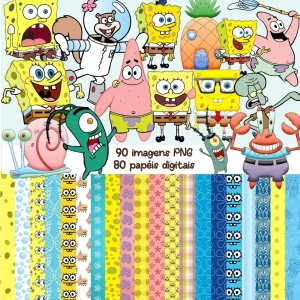 Scrapbook e Cliparts Bob Esponja