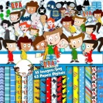 Scrapbook e Cliparts Detetives do Prédio Azul