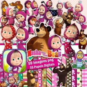 Scrapbook e Cliparts Masha é o Urso