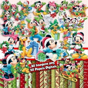 Scrapbook e Cliparts Natal do Mickey