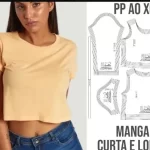 Molde Cropped Manguinha Curta E Manga Longa