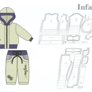 Molde Jaqueta E Calça Moletom Infantil