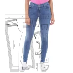 Molde Calça Jeans Feminina Skinny