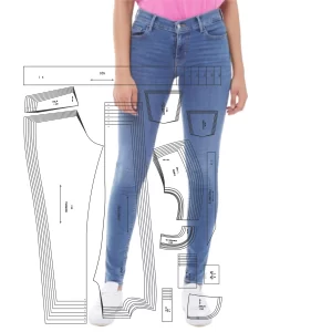 Molde Calça Jeans Feminina Skinny