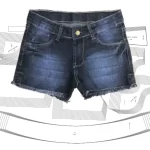 Molde Short Jeans Feminino Infantil