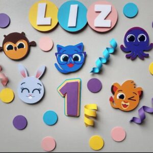 Topo de Bolo Bolofofos Silhouette Studio para festa infantil temática