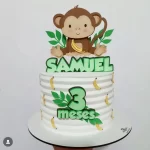 Topo de Bolo Macaquinho Silhouette Studio