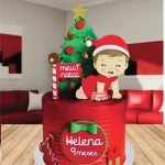 Topo de Bolo Meu Primeiro Natal Menina Studio