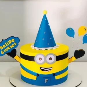 Topo de Bolo Minions Silhouette Studio para festa infantil temática
