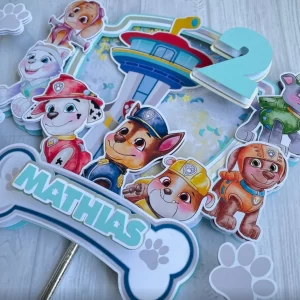 Topo de Bolo Patrulha Canina Silhouette Studio para festa infantil temática