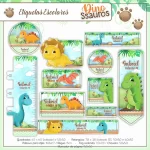 Volta as Aulas Tag Escolar Dinossauro