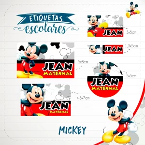 Volta as Aulas Tag Escolar Mickey