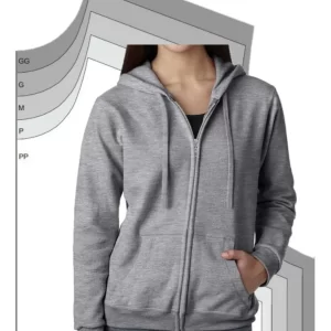 Molde Moletom Com Zíper Feminino